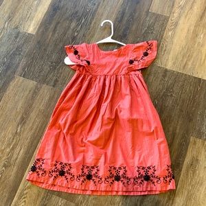 Adorable girls mauve dress with black flower details!